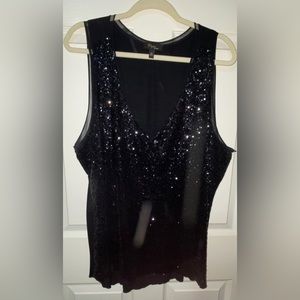 Cupio Woman 2X Sleeveless Sequin Top